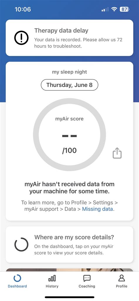 Myair not updating - Jun 14, 2020 ... Discover myAir™ - ResMed's Online Support Program. 803 views · 3 years ... ResMed AirSense11 MyAir App Not Syncing Again - July 31st 2023 Update.